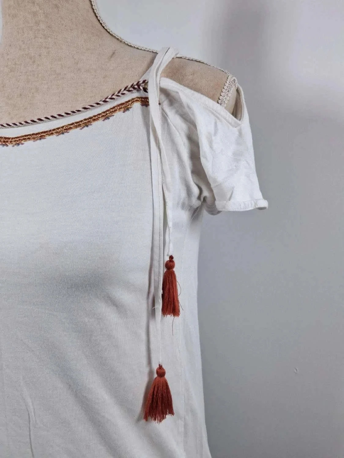 Haut blanc style bohème/ethnique Cache Cache – Taille XS – Cache Cache – taille XS / 34 / 6 3