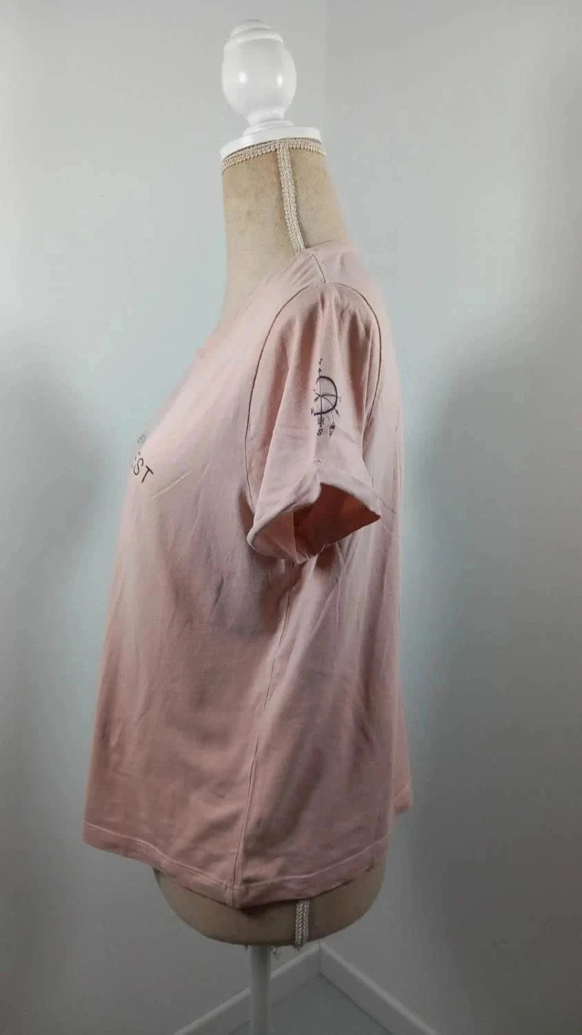 Tee-shirt Bizzbee Rose Pastel "Complètement à l'West" L - TBE – Bizzbee – taille L / 40 / 12 5