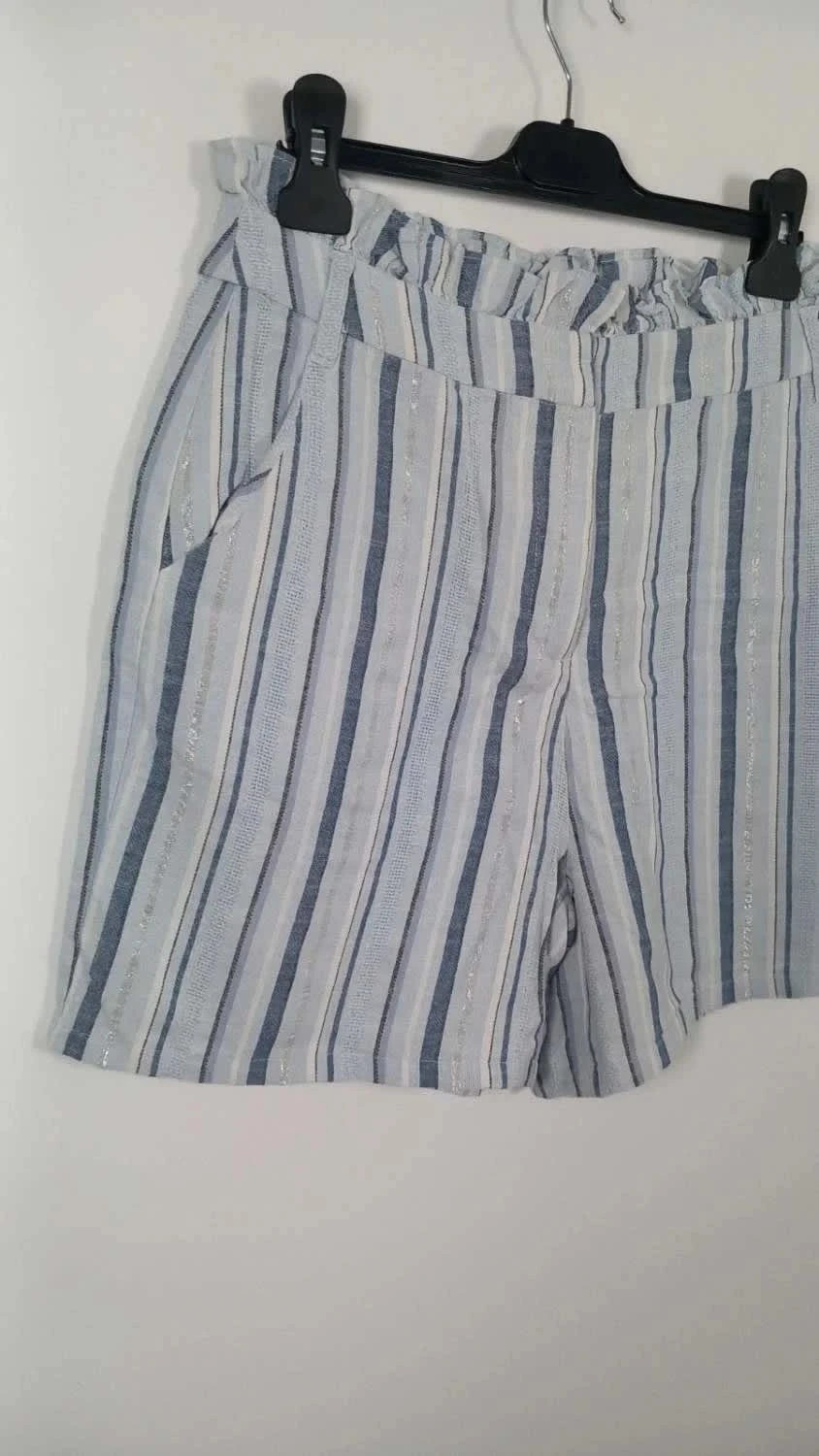 Short Fluide Rayé Bleu & Argent Yessica – NEUF – Taille 38 – Yessica – taille M / 38 / 10 2