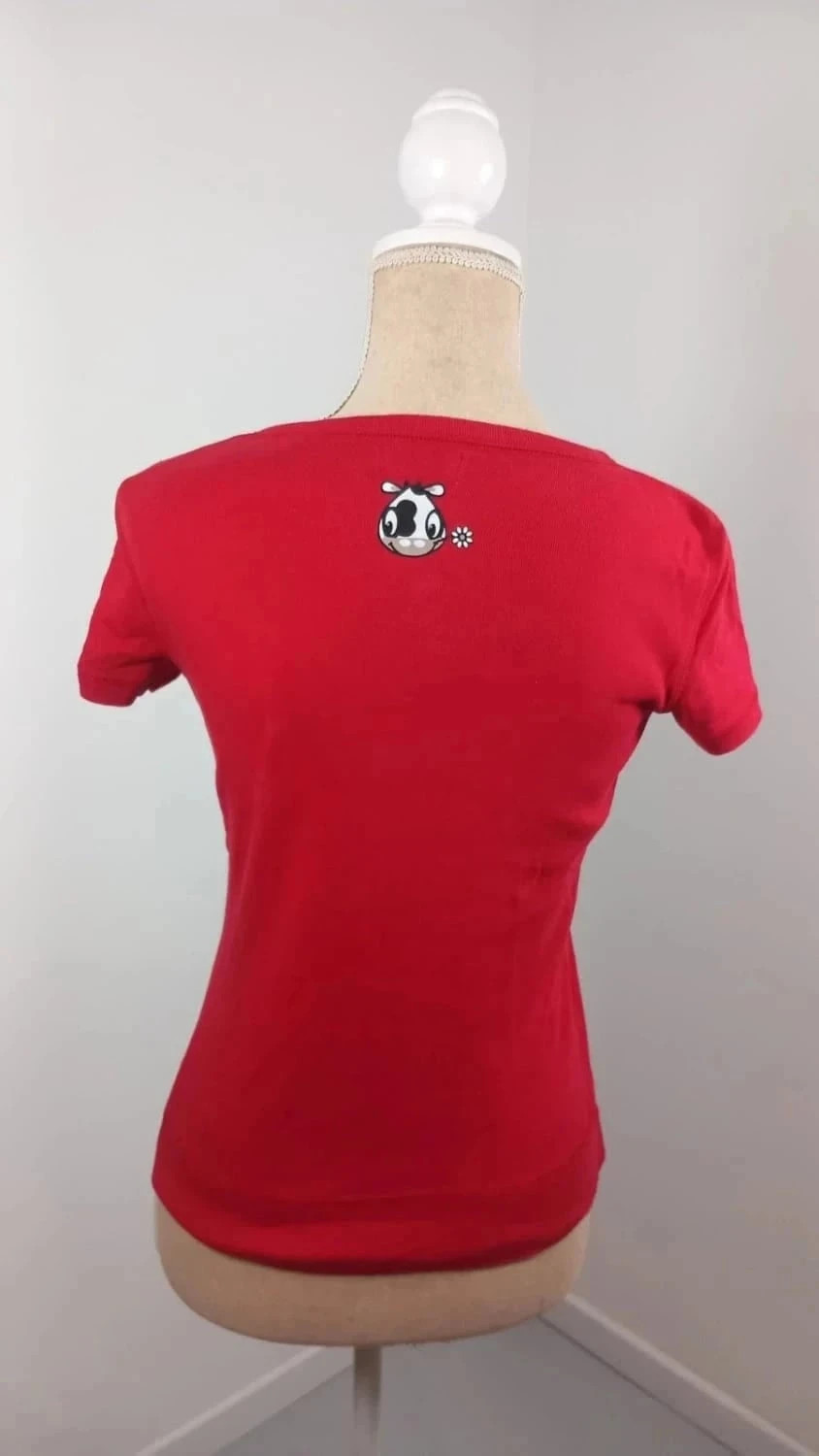 Tee-shirt Rouge Cache cache "Meuh Voilà Bien" - Taille 2 (M) – Cache Cache – taille M / 38 / 10 4
