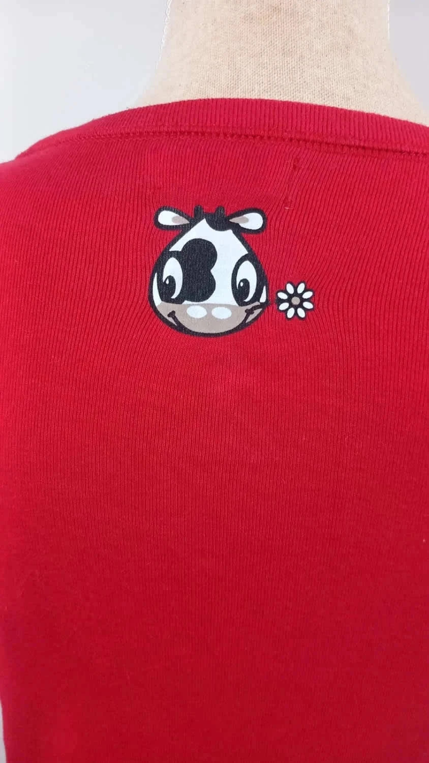 Tee-shirt Rouge Cache cache "Meuh Voilà Bien" - Taille 2 (M) – Cache Cache – taille M / 38 / 10 5