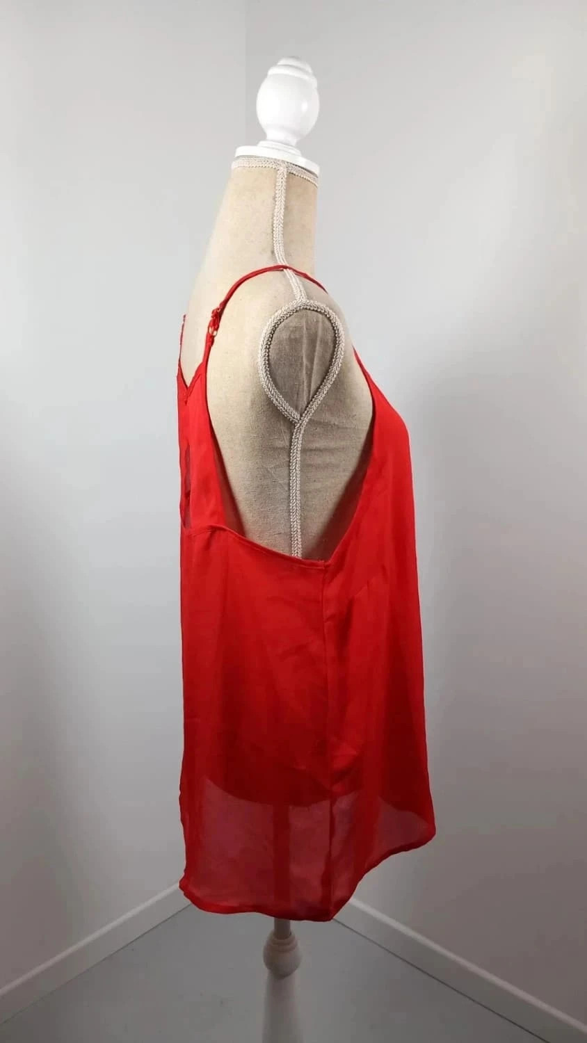 Top Caraco Rouge Fluide Basic ollection - Taille L - Neuf - Coupe Liqueur/Asymétrique – Basic Collection – taille L / 40 / 12 2