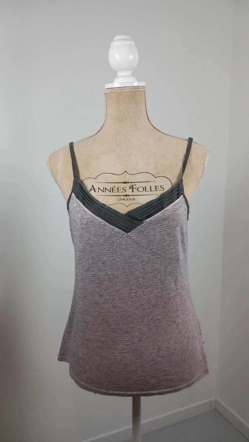 Top Caraco Marinière Lola Espeleta - Gris Chiné - Très Bon État - Taille M