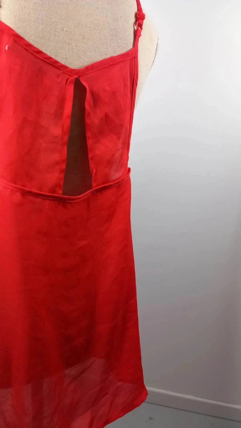 Top Caraco Rouge Fluide Basic ollection - Taille L - Neuf - Coupe Liqueur/Asymétrique – Basic Collection – taille L / 40 / 12 4