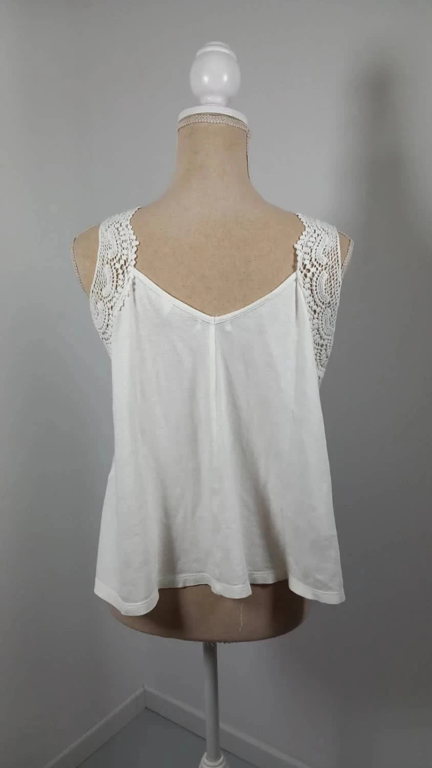 Débardeur O'neill Blanc Bohème - Taille S - Dentelle & Pompons – O'Neill – taille S / 36 / 8 5