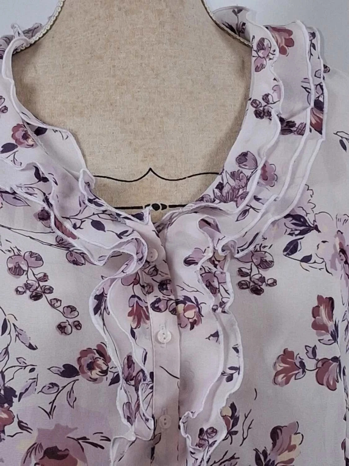 Blouse fluide fleurie rose et violette Daxon – Taille 46 – Daxon – taille XXXL / 46 / 18 3