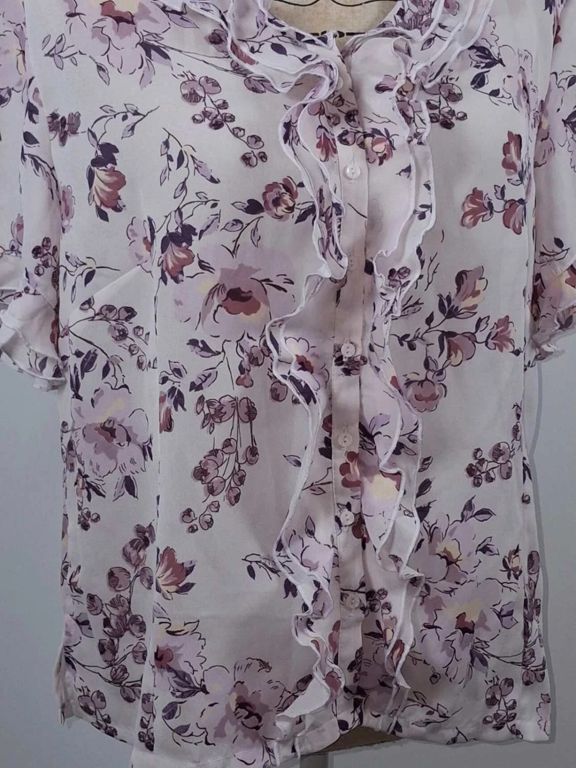 Blouse fluide fleurie rose et violette Daxon – Taille 46 – Daxon – taille XXXL / 46 / 18 4