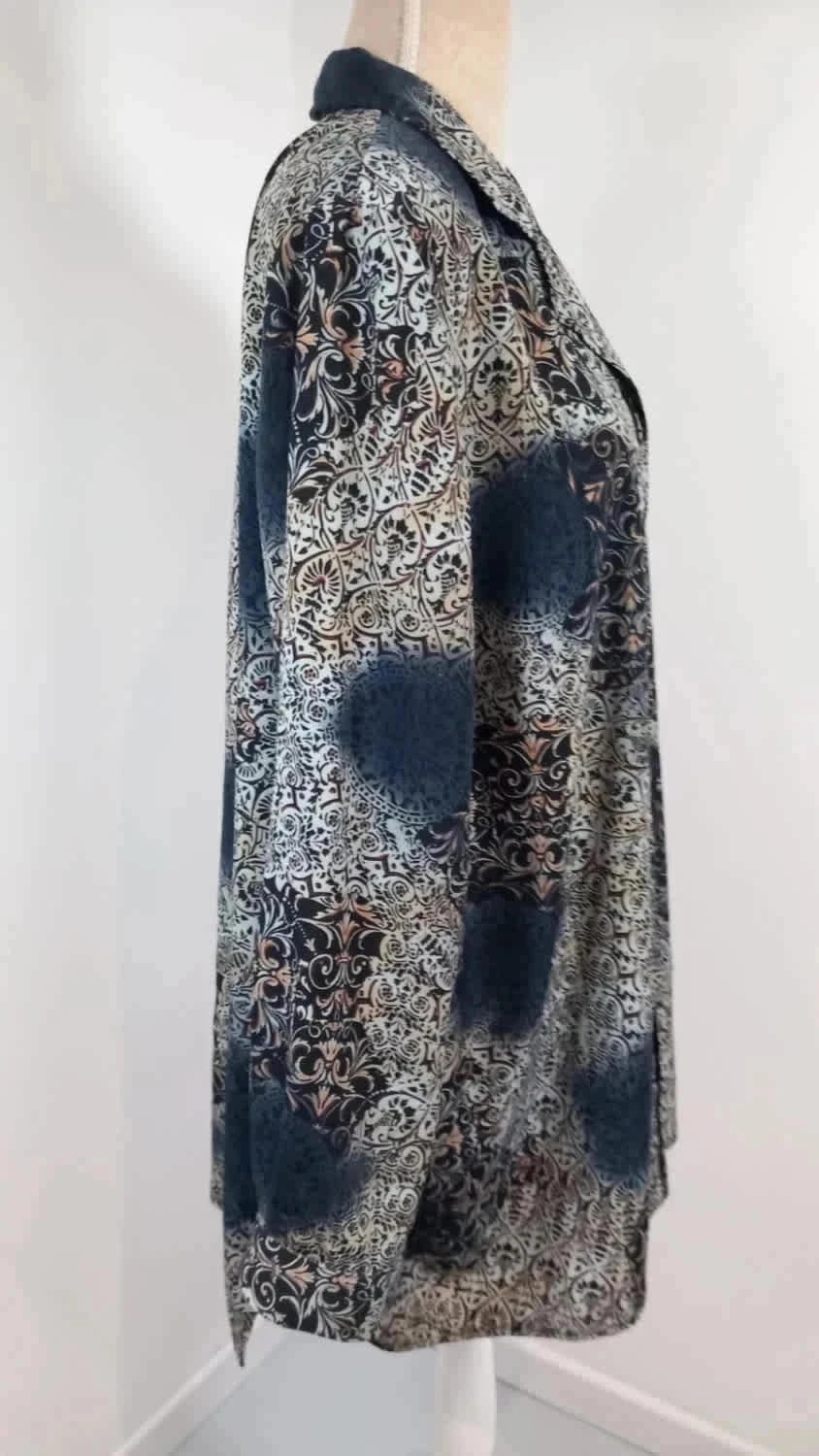 Chemise Vintage Ample Création Atelier GG T52 Jacquard Imprimé Rétro 80s/90s NEUVE – Vintage Dressing – taille 6XL / 52 / 24 4