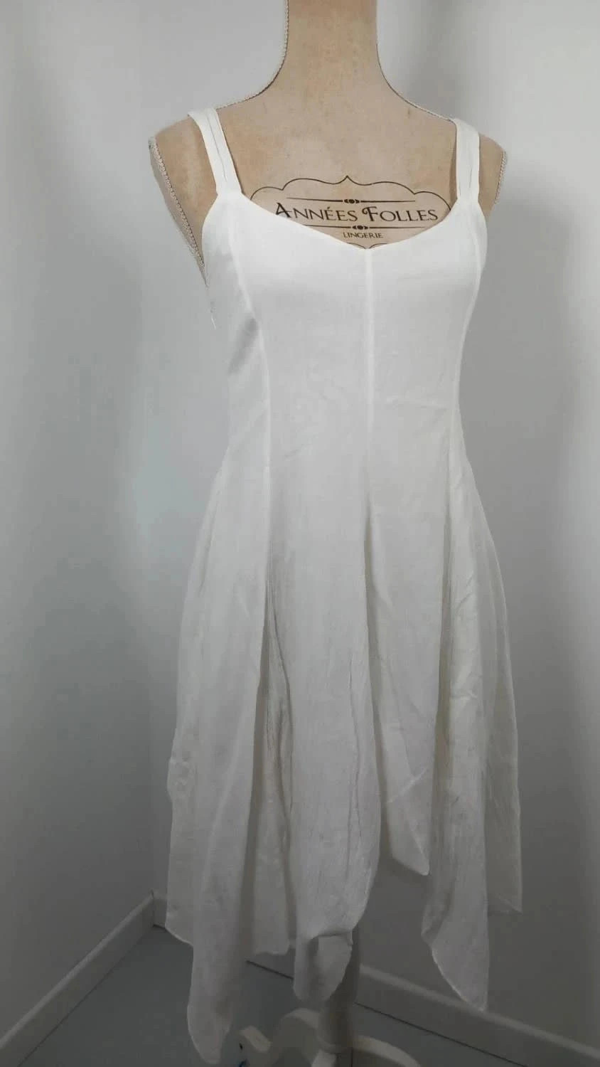 Robe Blanc du nil 100% Coton – Bohème Chic & Légère – NEUVE – Taille 2 – Blanc du Nil – taille M / 38 / 10 2