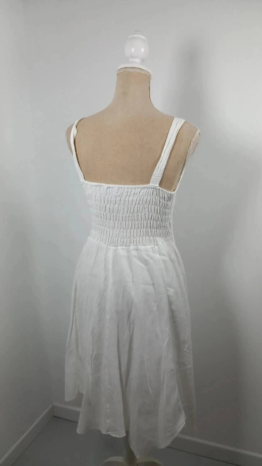 Robe Blanc du nil 100% Coton – Bohème Chic & Légère – NEUVE – Taille 2 – Blanc du Nil – taille M / 38 / 10 5