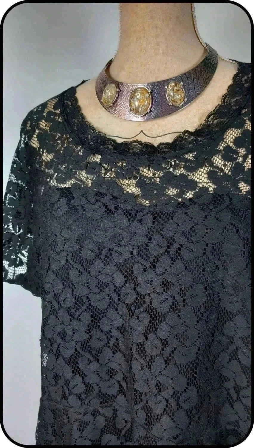 🌸 Haut Péplum Dentelle noir – Élégance & Féminité Grande Taille ! 🌸 – taille 7XL / 54 / 26 3
