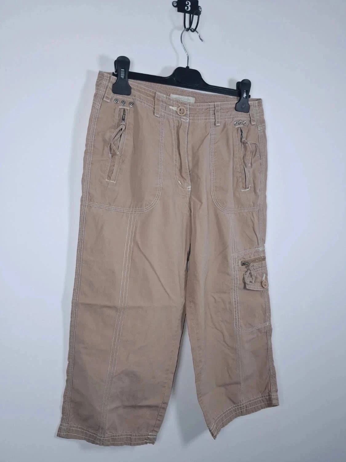Pantacourt Cargo Camel Jacqueline Riu – Taille 36 – 100% Coton – Jacqueline Riu – taille S / 36 / 8 2