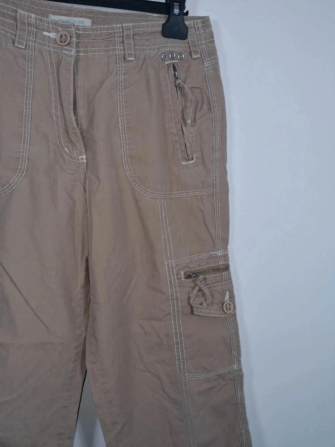 Pantacourt Cargo Camel Jacqueline Riu – Taille 36 – 100% Coton – Jacqueline Riu – taille S / 36 / 8 4