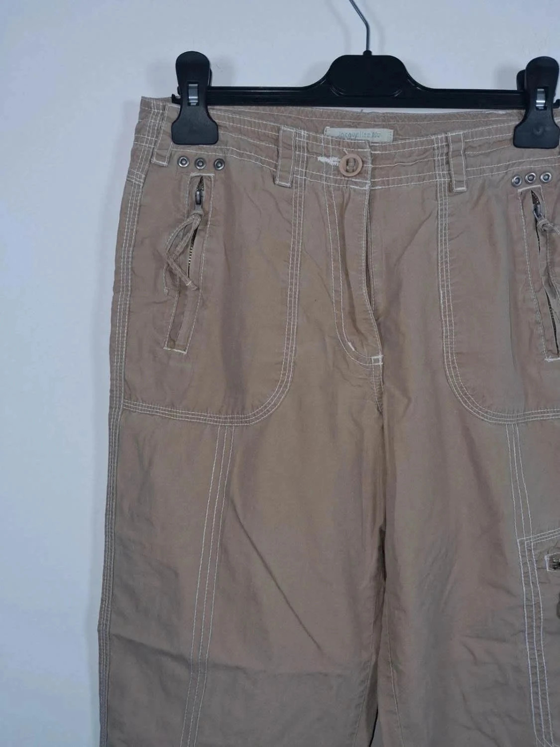 Pantacourt Cargo Camel Jacqueline Riu – Taille 36 – 100% Coton – Jacqueline Riu – taille S / 36 / 8 3