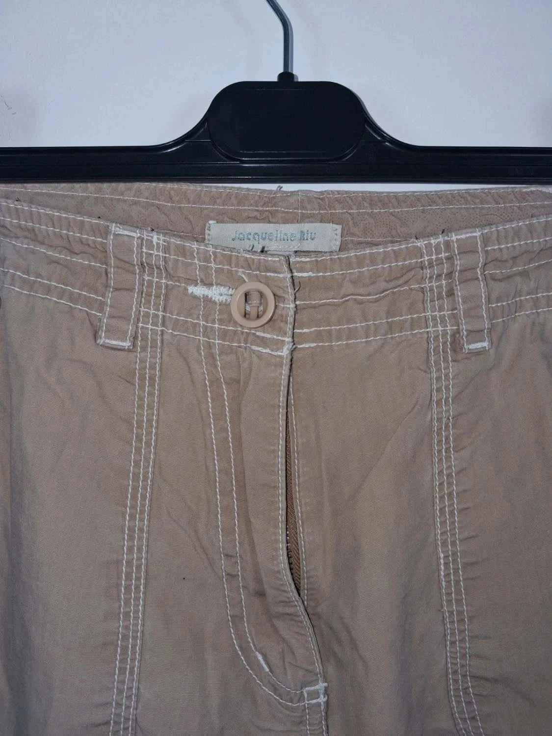 Pantacourt Cargo Camel Jacqueline Riu – Taille 36 – 100% Coton – Jacqueline Riu – taille S / 36 / 8 5