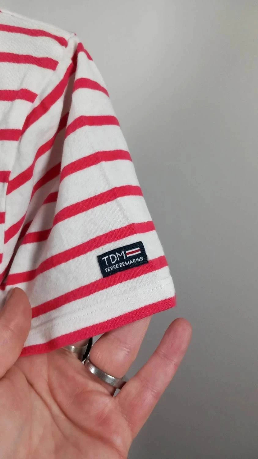 Marinière Terre de marins Rouge & Blanc – Neuf – Taille 5 (XL/XXL – Terre de Marins – taille XL / 42 / 14 4
