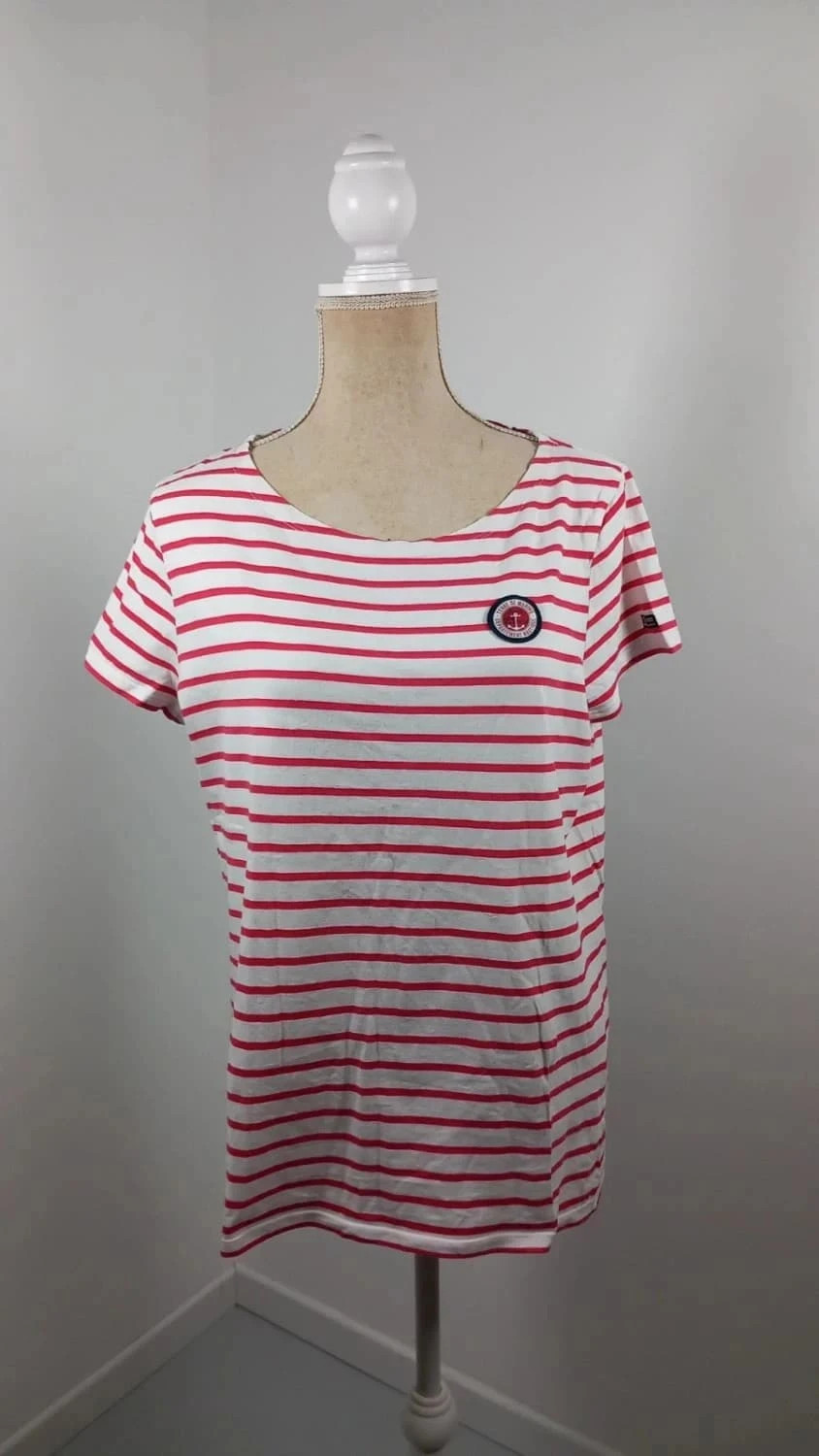 Marinière Terre de marins Rouge & Blanc – Neuf – Taille 5 (XL/XXL