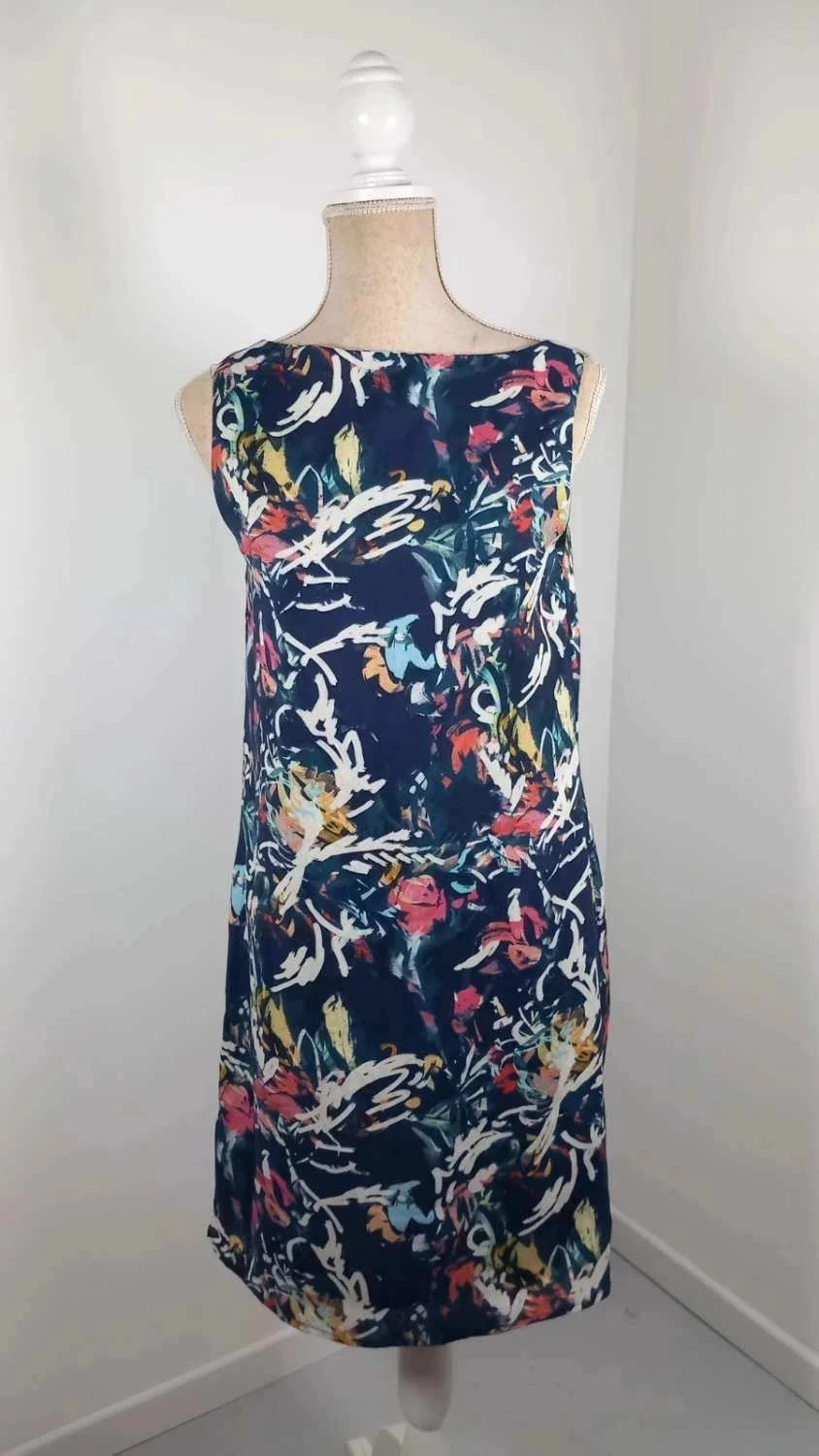 🎨 Robe Fluide Grain de Malice - Imprimé Abstrait Coloré - Neuve