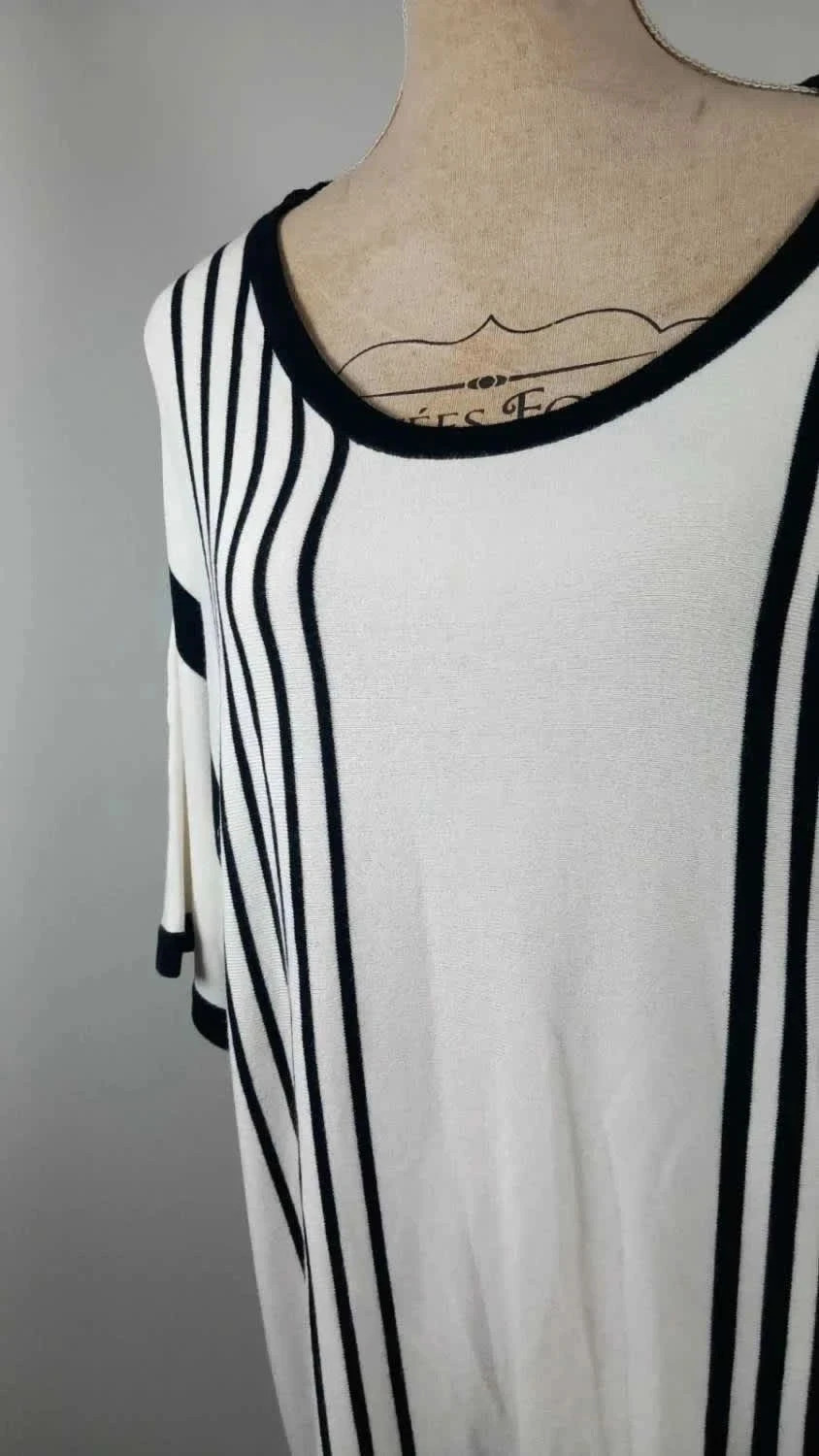 🖤 Haut Graphique Chic & Confort - Noir et Blanc - Taille 54/56 – taille 7XL / 54 / 26 2