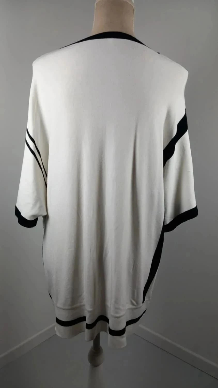 🖤 Haut Graphique Chic & Confort - Noir et Blanc - Taille 54/56 – taille 7XL / 54 / 26 5