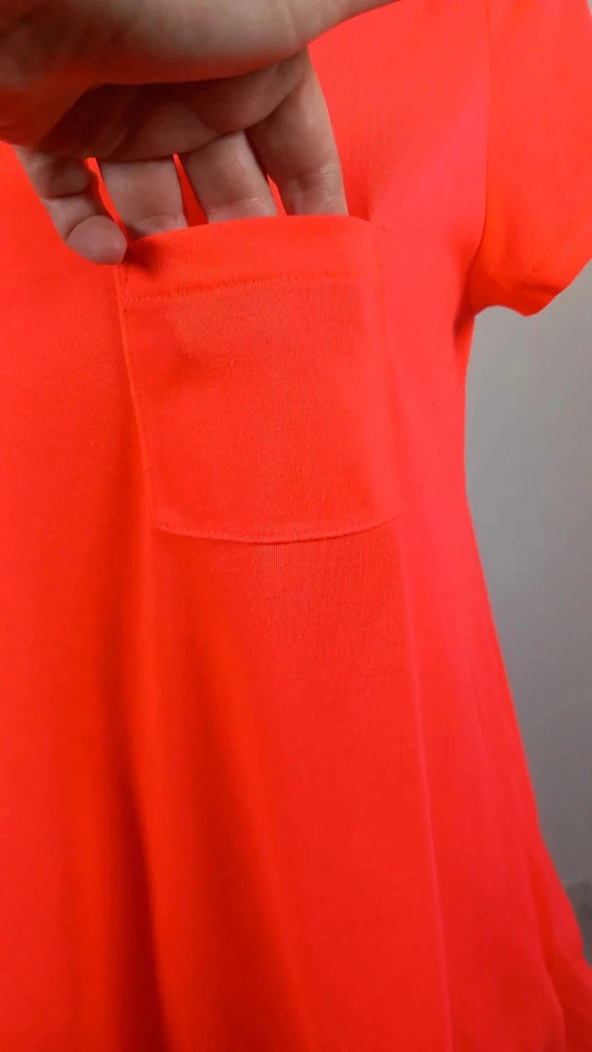 Tee-shirt Fluo Corail H&M Divided - Coupe Asymétrique - Neuf - Taille 38 – H&M Divided – taille M / 38 / 10 3