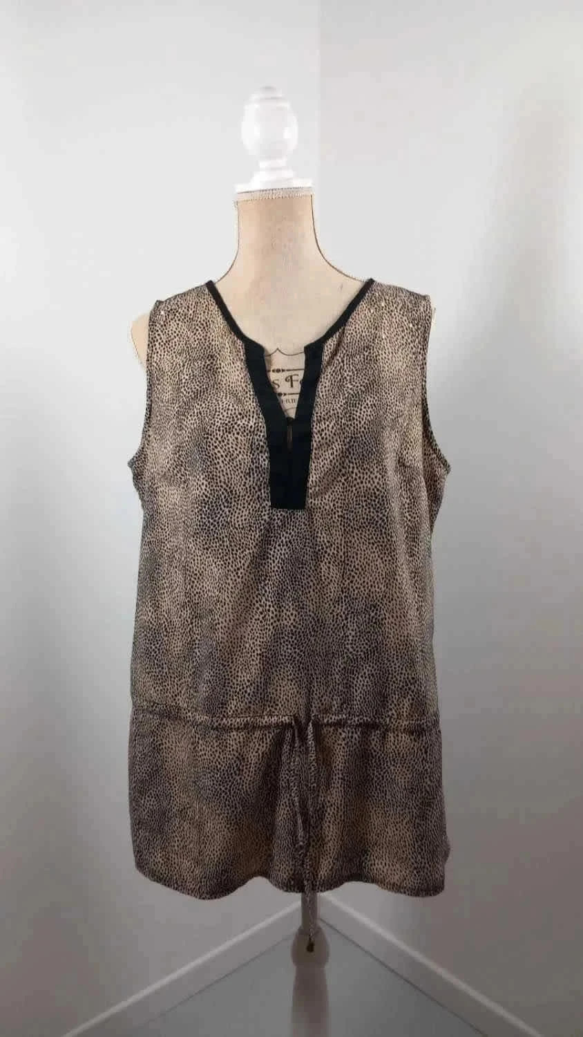 Tunique Longue Jacqueline Riu – Imprimé Animalier Chic – Taille 44 – TBE