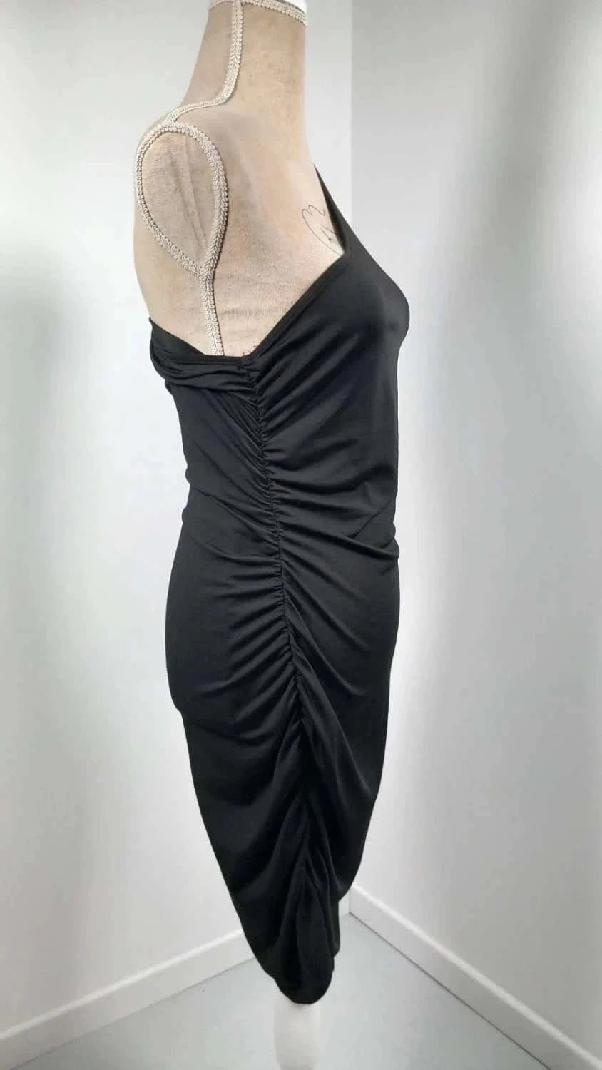 Robe de Soirée Asymétrique Noire – Fronces Latérales – Neuve – Taille L (40/42) – Shein – taille L / 40 / 12 3