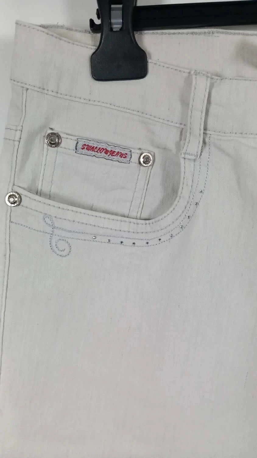 Pantacourt en Jean Blanc Swallow jeans - Taille L - État Neuf – Swallow Jeans – taille L / 40 / 12 4