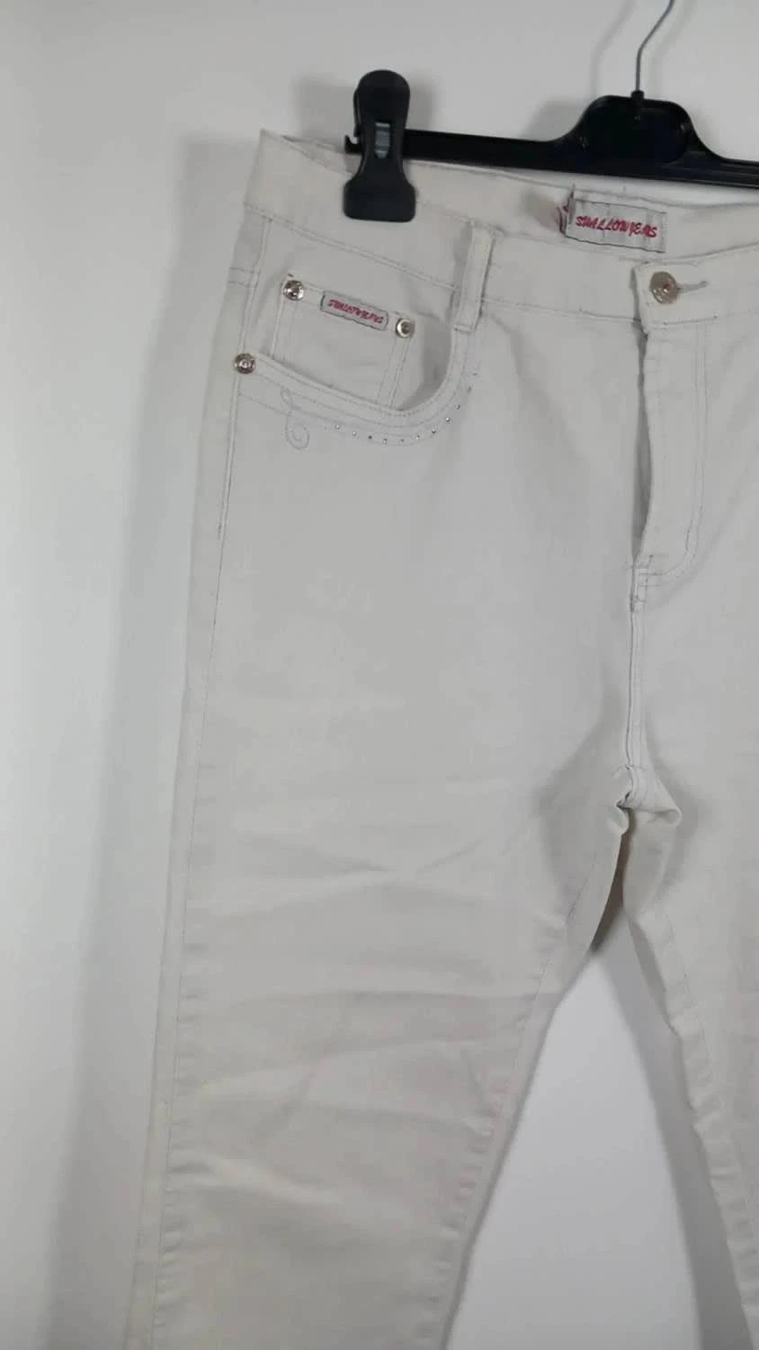 Pantacourt en Jean Blanc Swallow jeans - Taille L - État Neuf – Swallow Jeans – taille L / 40 / 12 2