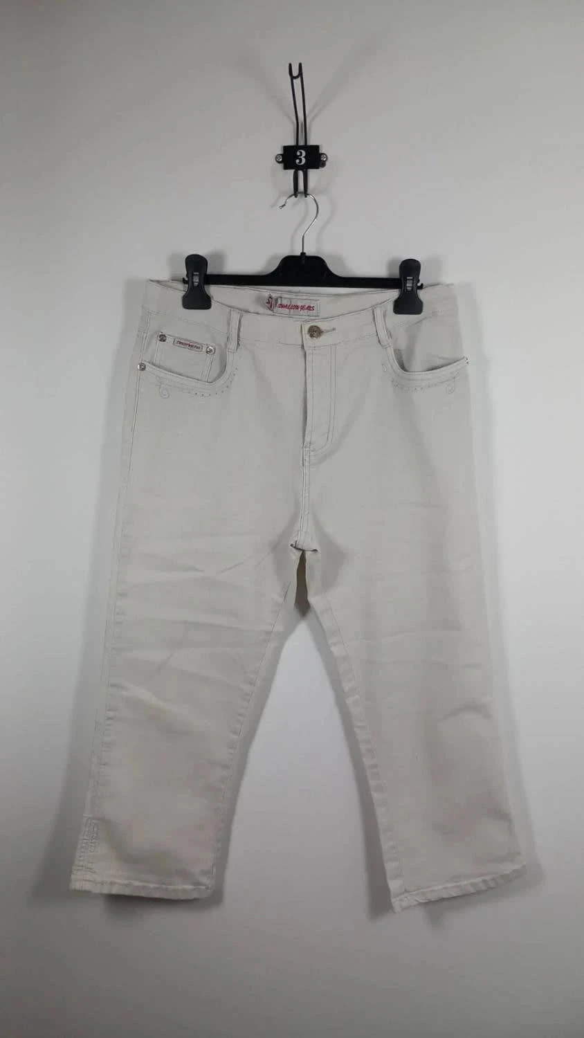 Pantacourt en Jean Blanc Swallow jeans - Taille L - État Neuf – Swallow Jeans – taille L / 40 / 12