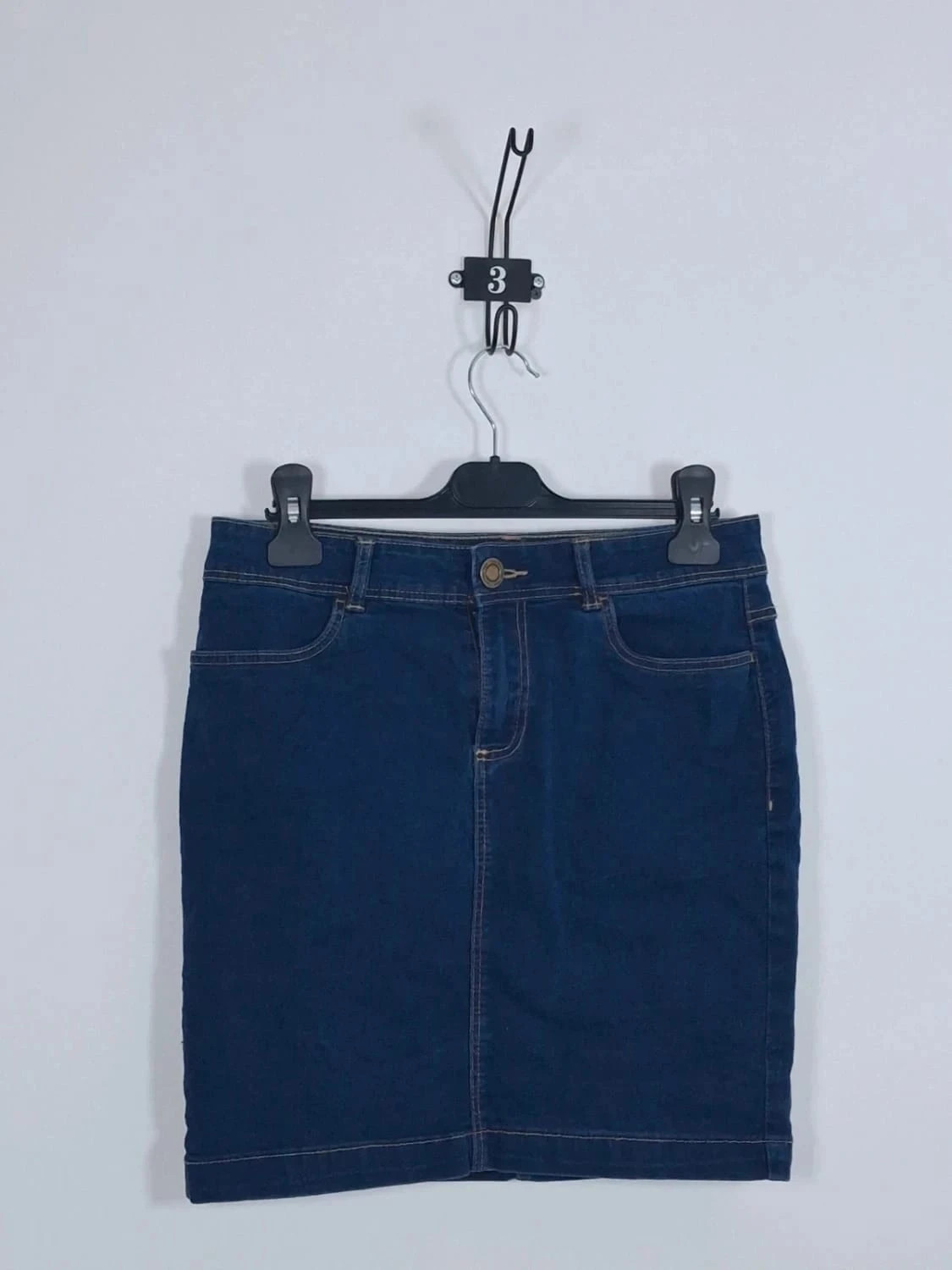 Jupe Droite en Jean Tissaia Basics Bleu Brut – Taille 38 – Tissaia – taille M / 38 / 10 2