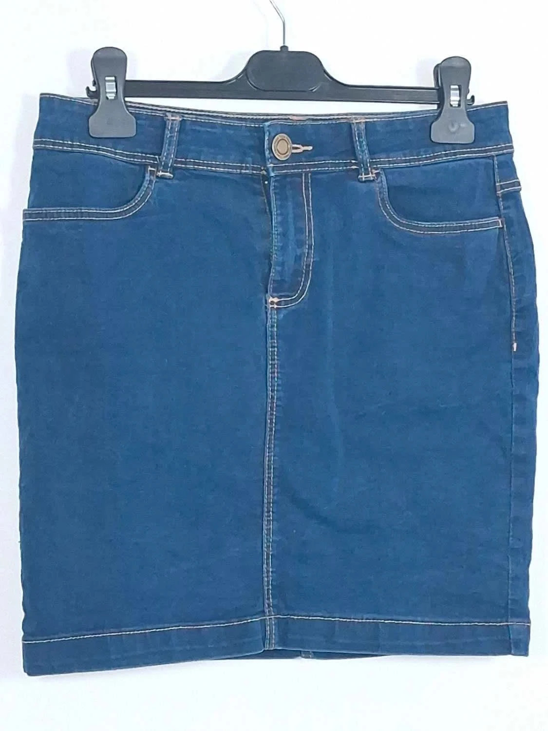 Jupe Droite en Jean Tissaia Basics Bleu Brut – Taille 38 – Tissaia – taille M / 38 / 10 5