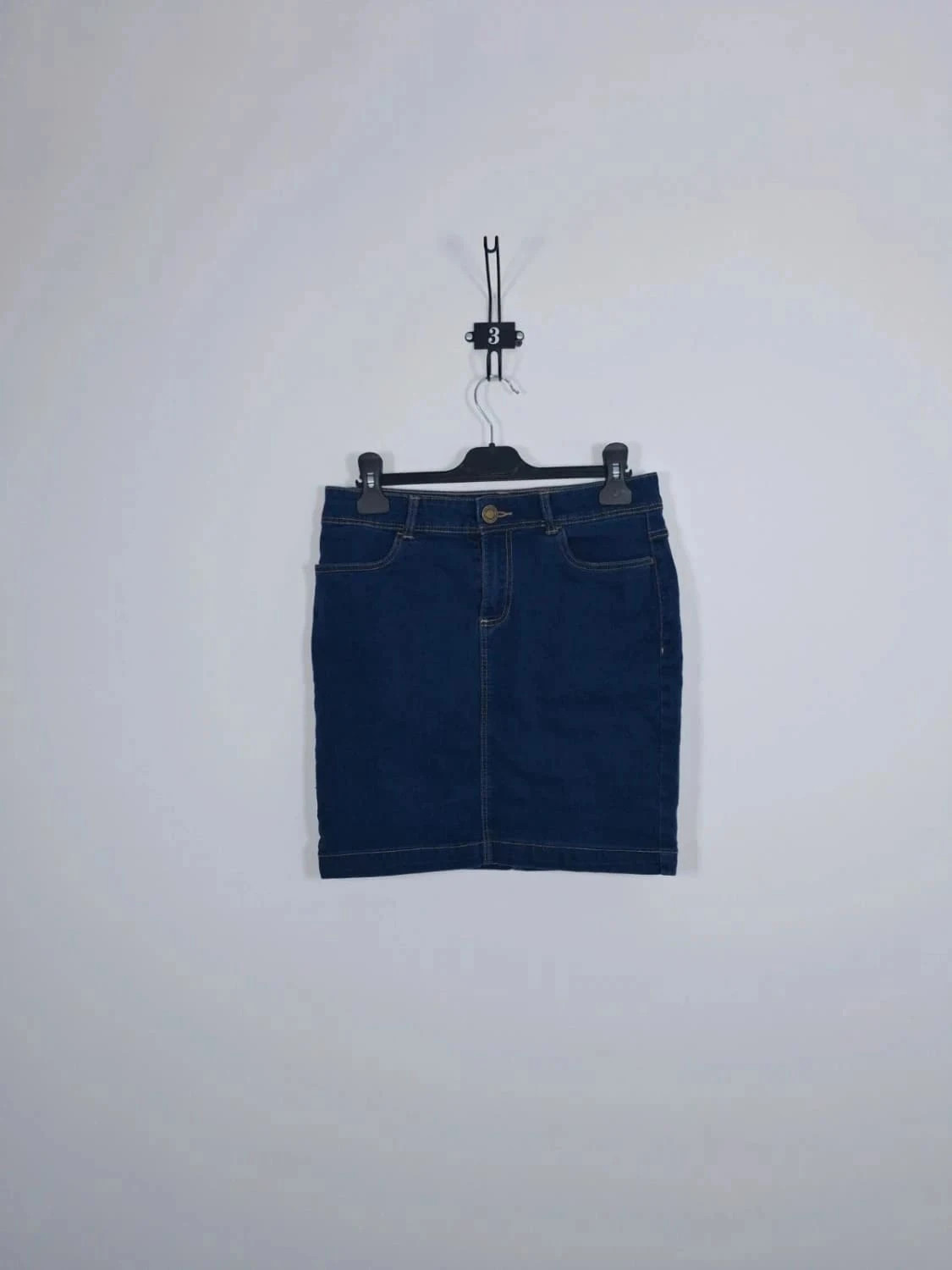 Jupe Droite en Jean Tissaia Basics Bleu Brut – Taille 38