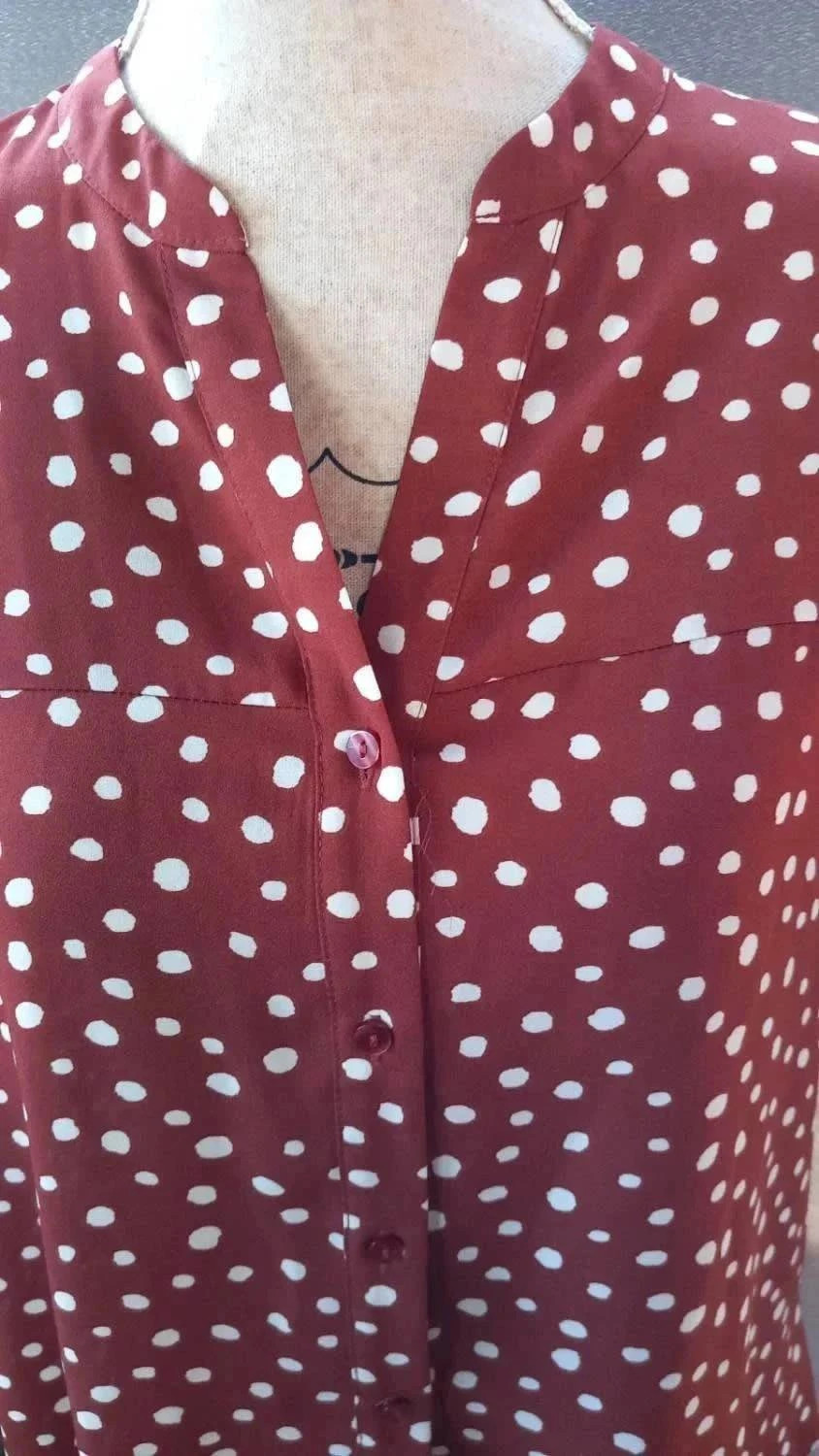 Chemise Fluide Primark Terracotta à Pois Blancs - Taille 38 - Neuve – Primark – taille M / 38 / 10 4