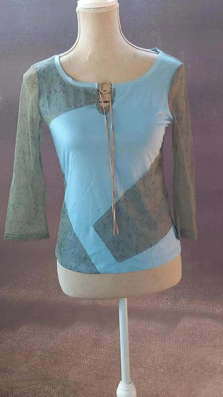 Haut Phildar Neuf avec Étiquette – Design Graphique & Bi-matière taille s – Phildar – taille S / 36 / 8 2