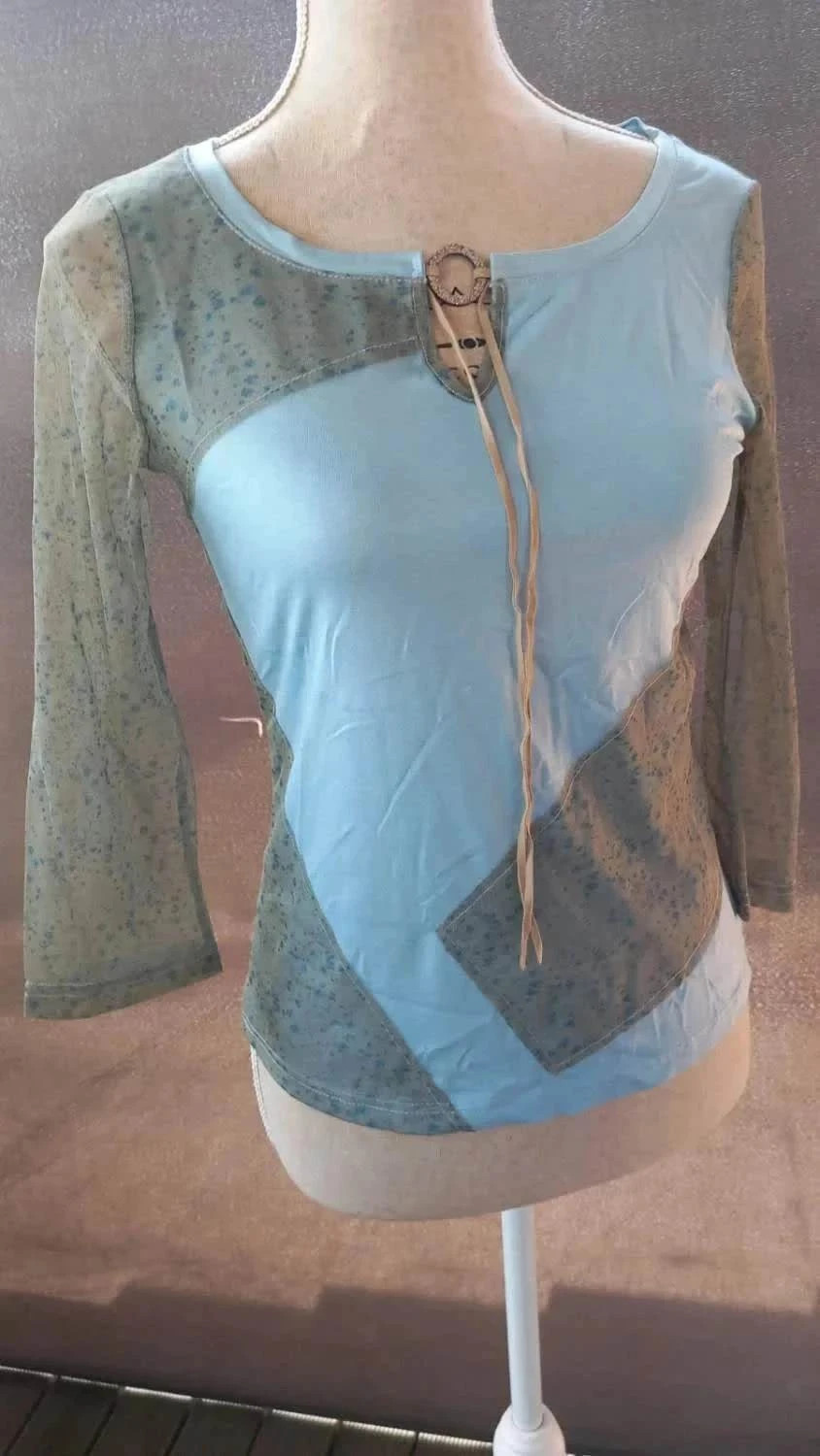 Haut Phildar Neuf avec Étiquette – Design Graphique & Bi-matière taille s – Phildar – taille S / 36 / 8 3