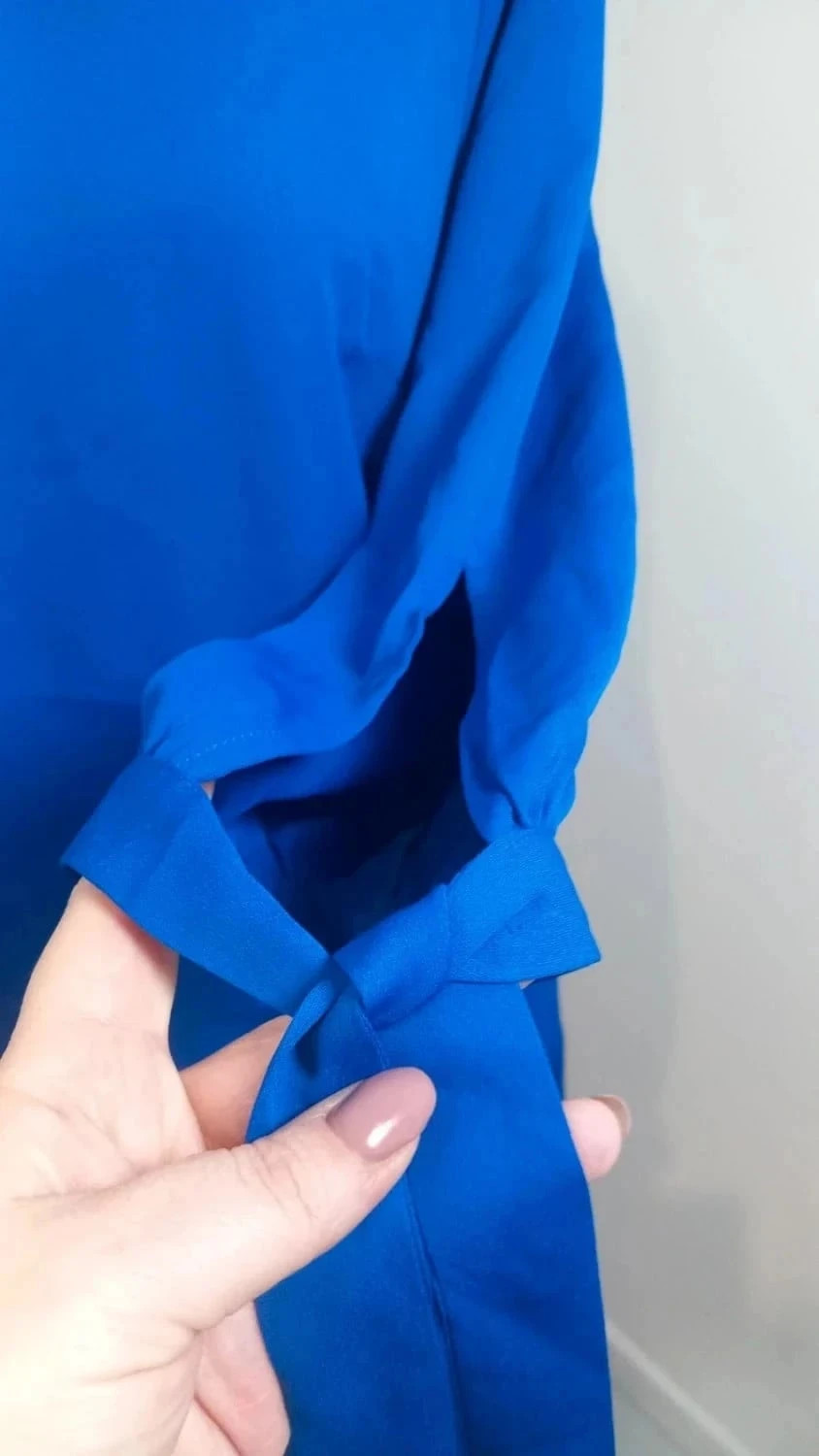 Longue Tunique/Robe courte NEUVE - T. 40 - Mademoiselle R (La Redoute) - Bleu Roi Découpes – Mademoiselle R – taille L / 40 / 12 3