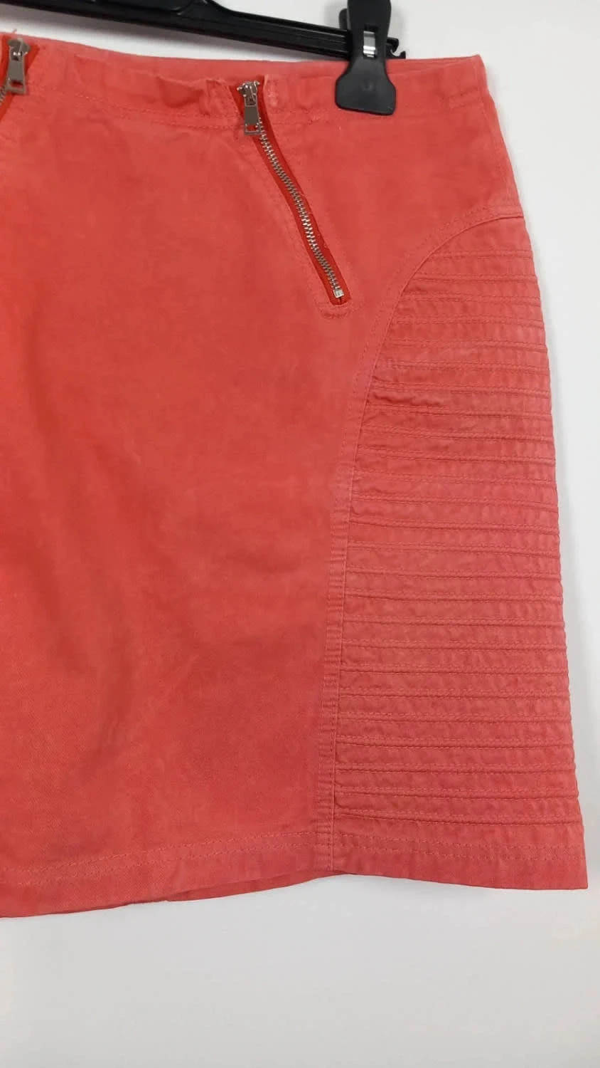 Jupe Courte Corail Laura Jo - Taille L (40) - Style Rock avec Zips & Empiècements - Très Bon État – Laura Jo – taille L / 40 / 12 3