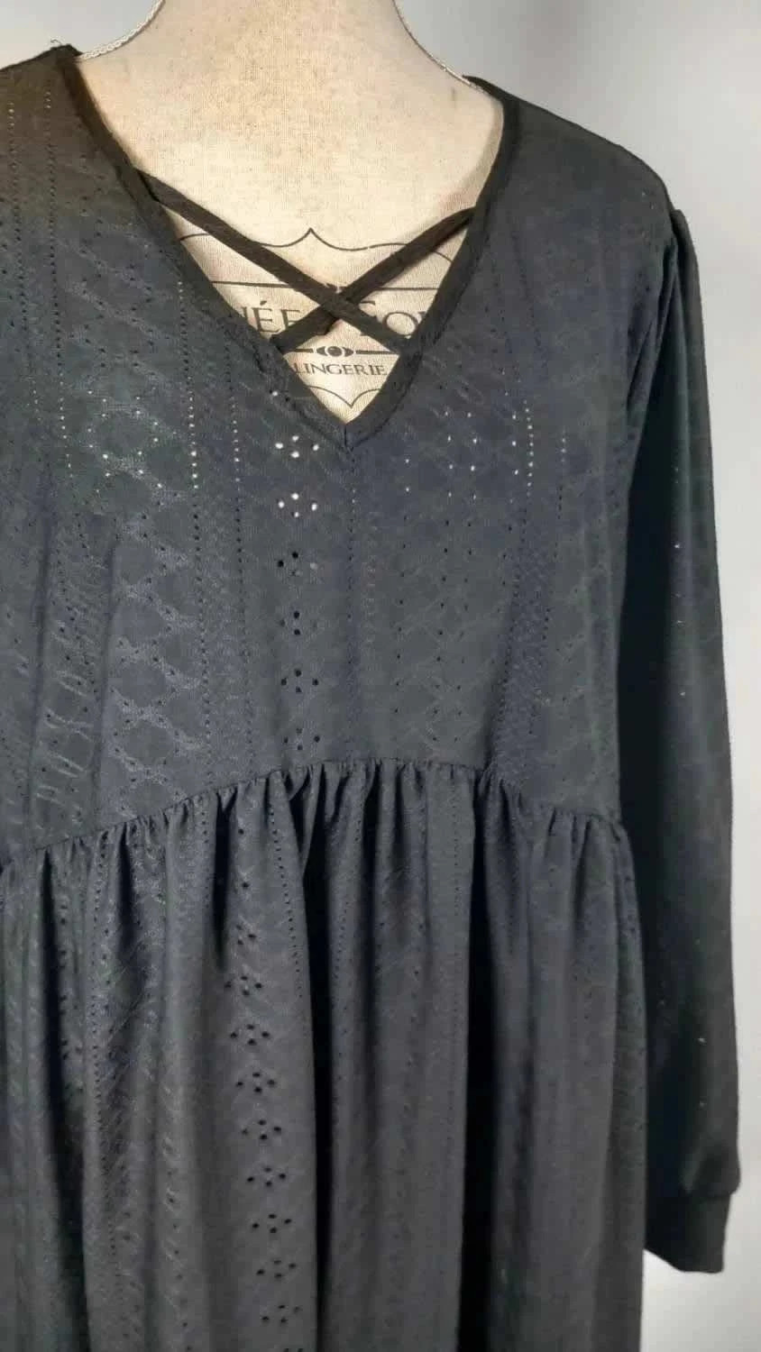 🖤 Petite Robe Noire Fluide & Légère - Shein Curve - Taille 54 – Shein – taille 7XL / 54 / 26 4