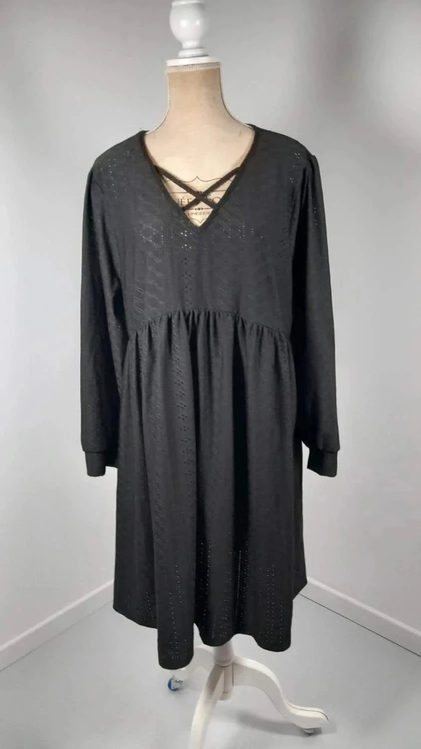 🖤 Petite Robe Noire Fluide & Légère - Shein Curve - Taille 54 – Shein – taille 7XL / 54 / 26