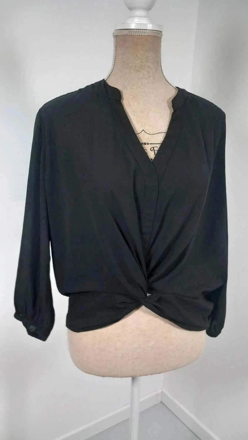 Blouse Noire AMISU Coupe Loose & Nœud Tendance – Taille M – NEUVE – Amisu – taille M / 38 / 10 2