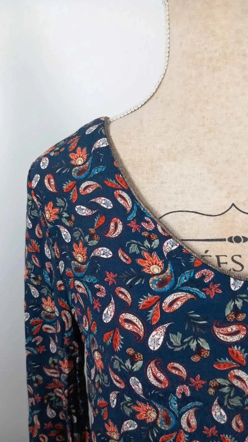 Tunique Promod Imprimé Paisley - Taille 38 - Décolleté V & Dos Travaillé – Promod – taille M / 38 / 10 4
