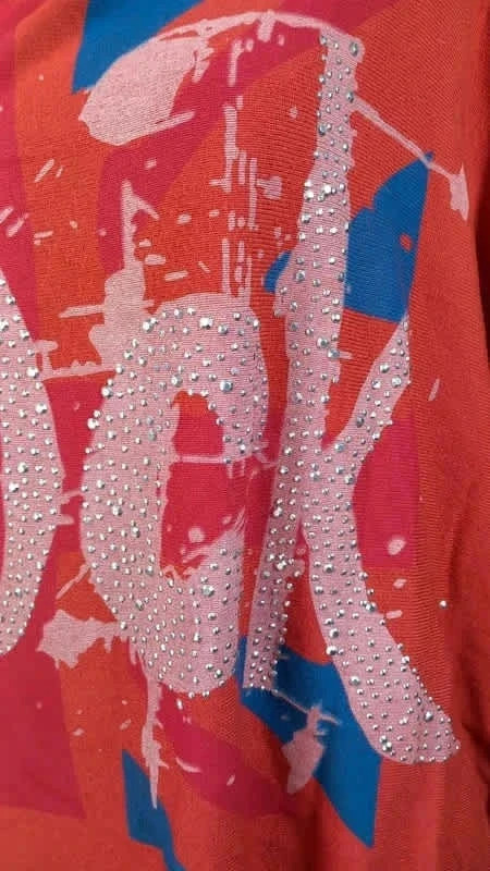 Tee shirt rock strass manche chauve souris nicole t.54/56 – Nicole – taille 7XL / 54 / 26 3