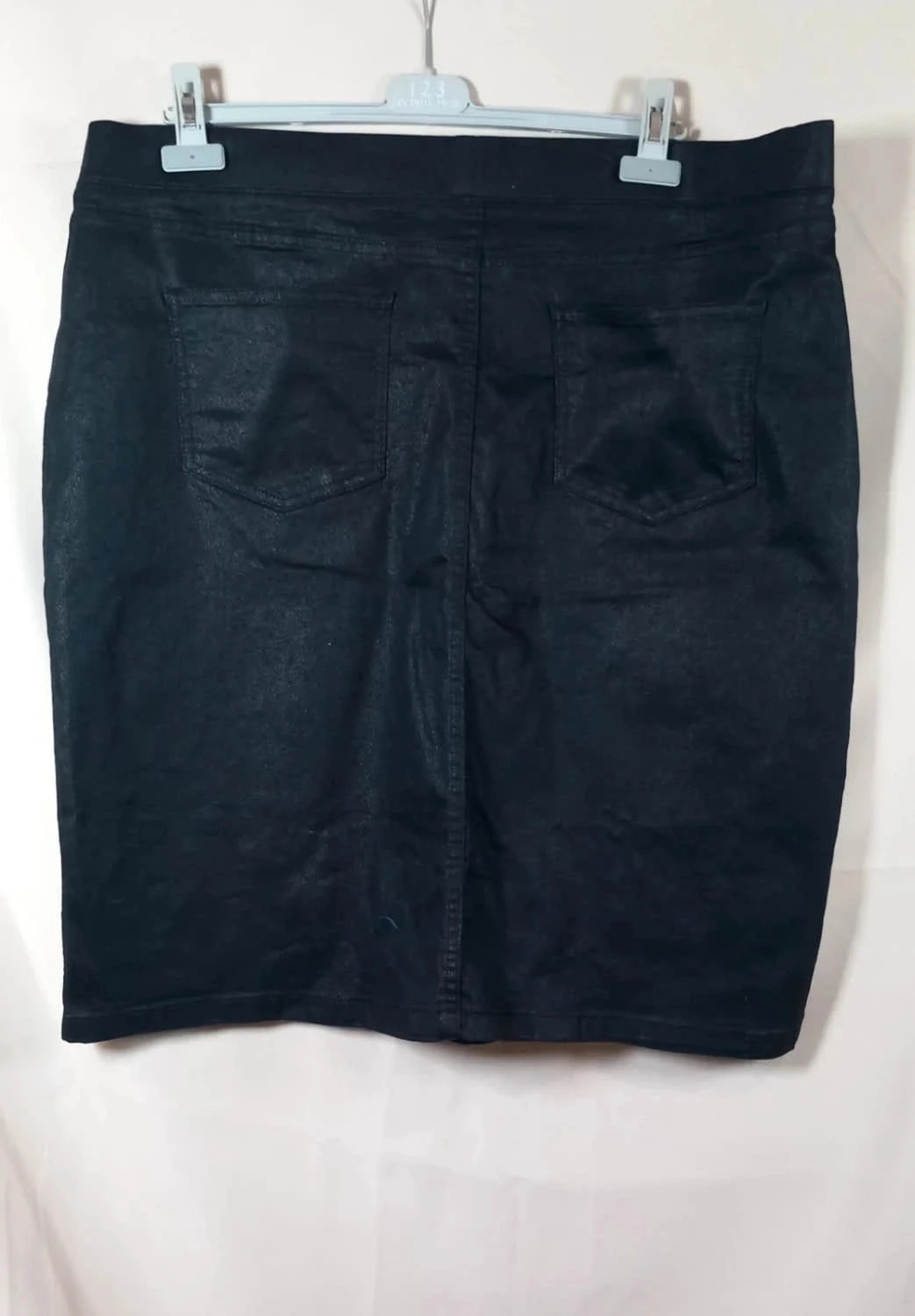 Jupe Droite Noire Toscane Neuf T4 (54) Effet Enduit / Simili Cuir