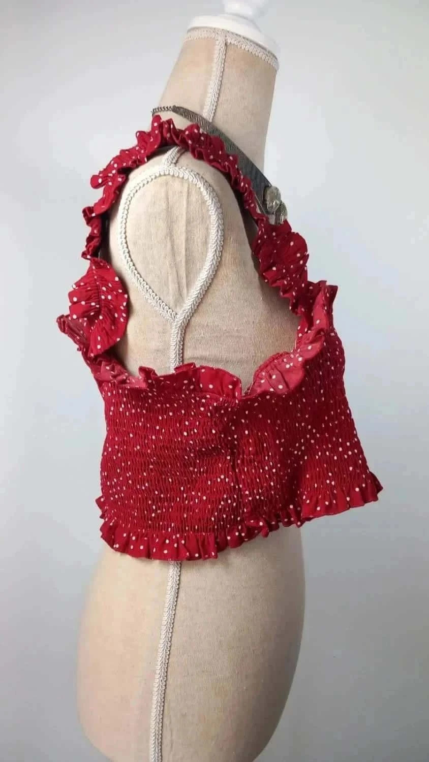 "Smocké, à pois & prêt à briller 🍒 Taille 2XL – Neuf – Shein – taille 6XL / 52 / 24 4