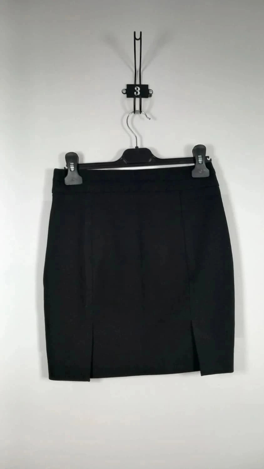 Mini Jupe Noire Zara - Taille 34 (XS) - Neuve - Détails Zips & Fentes - Coupe Droite Chic – Zara – taille XS / 34 / 6 5