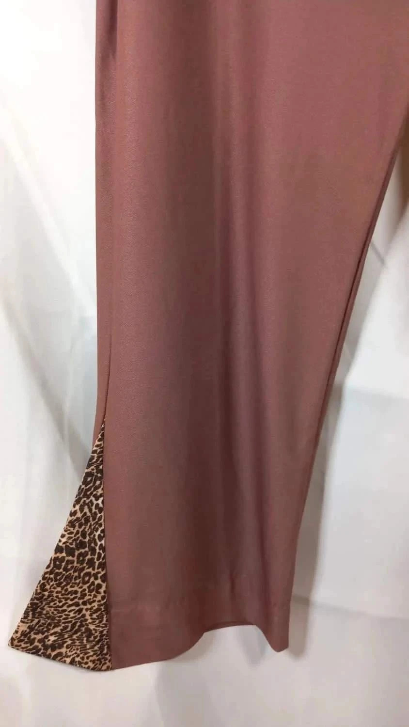 Ensemble Tunique & Pantalon T52 Neuf - Couleur brun/marron & Imprimé Léopard Chic – Vintage Dressing – taille 6XL / 52 / 24 4
