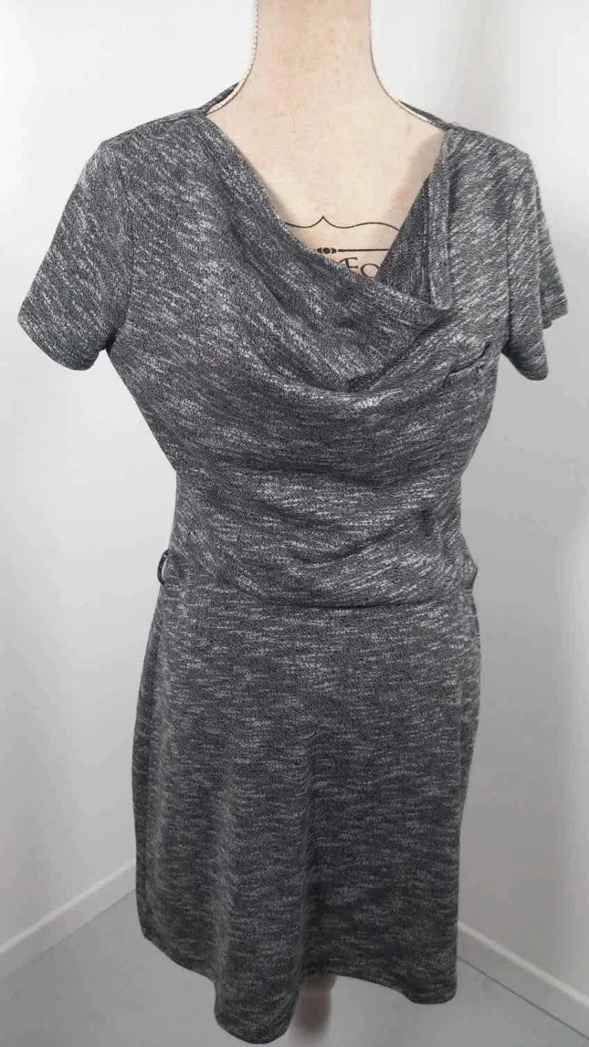Robe Grise Chinée Cache Cache – Col Bénitier Élégant – Taille 40 – NEUVE – Cache Cache – taille L / 40 / 12 2