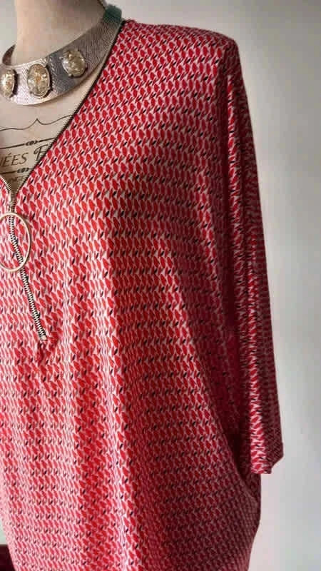 🍓Magnifique tunique rouge et noir de la marque Gémo taille XL🍓 – Gémo – taille XL / 42 / 14 4