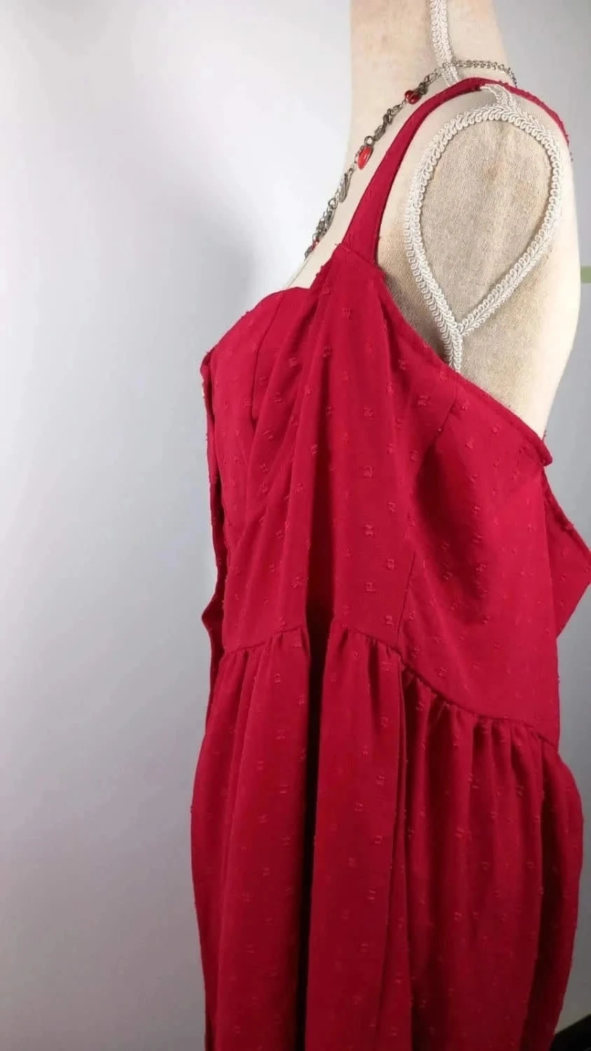 Robe SHEIN Rouge à Bretelles – Taille 54/56/58 – Neuve & Sexy – Shein – taille 7XL / 54 / 26 5
